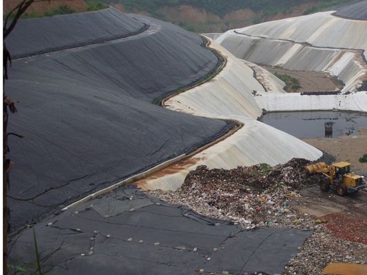Semi Coated PVC Tarpaulin Fabric For Refuse Landfill Seepage Proofing