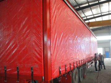 Printable Tarpaulin Side Curtain , Multi Colored Lorry Curtain Sides