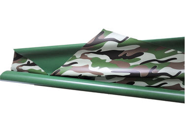 Military Heavy Duty Camouflage Tarpaulin , PVC Coated Waterproof Camouflage Fabric