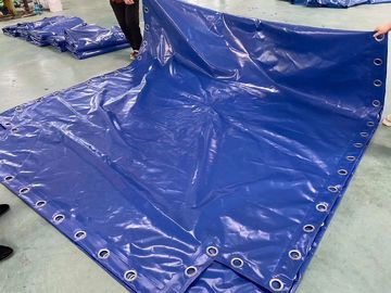 PVC Waterproof 450g Tarpaulin Container Cover With Eyelet