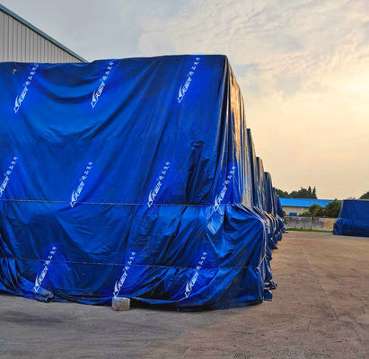 PVC Knife Coated 900gsm 1300D*1300D Blue Tarpaulin Sheet