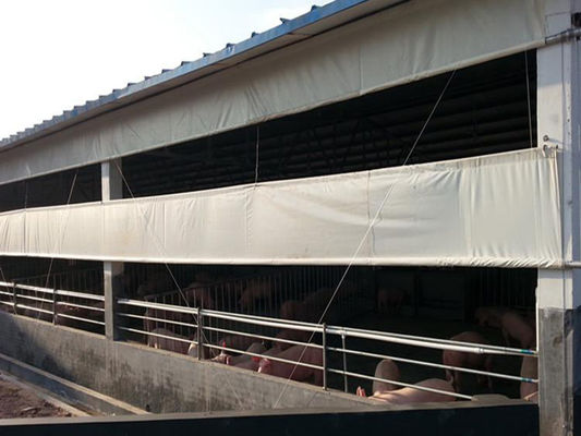 Pvc White Waterproof Tarpaulin For Poultry Side Curtain